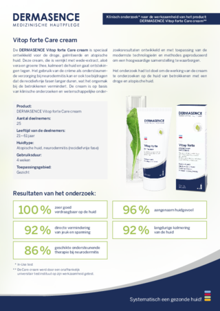 Klinisch onderzoek: Vitop forte Care cream (NL) Klinisch onderzoek: Vitop forte Care cream (NL)